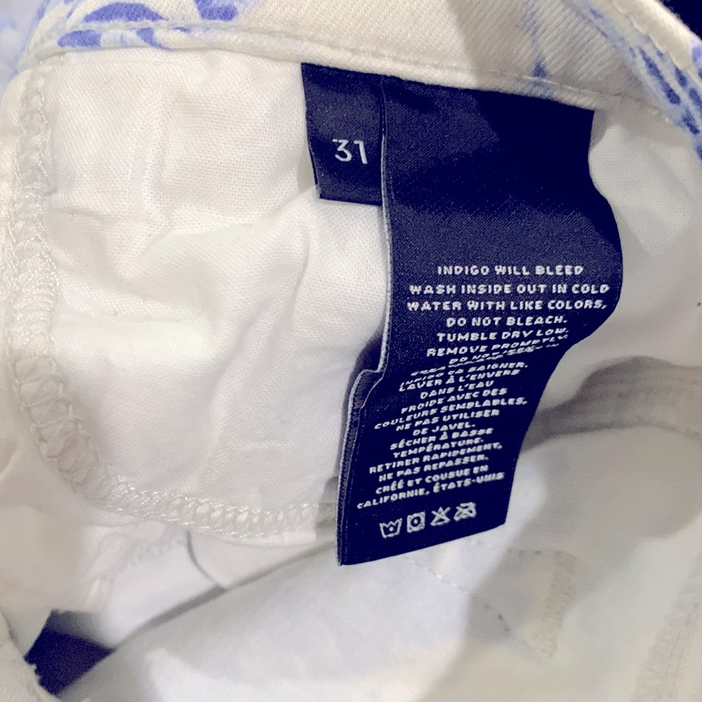J Brand White and Blue Tie-Dye Skinny Jeans - Picture 8 of 9